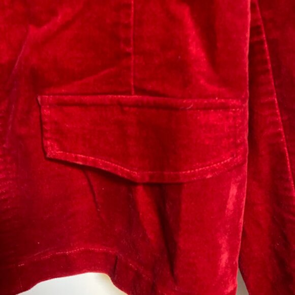 TRIBAL Red Corduroy Women's Blazer Jacket Size 12 - Picture 8 of 13